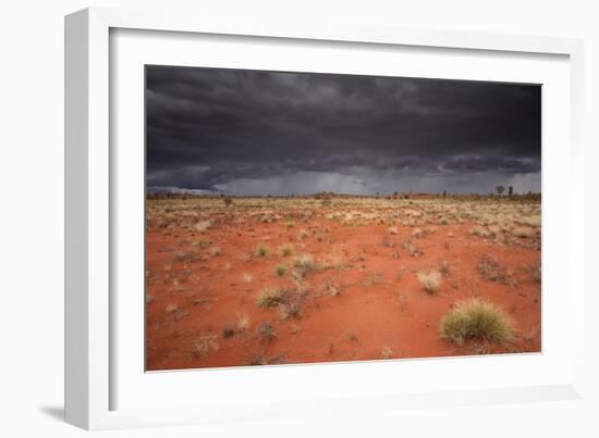 Storm Clouds Over Desert-Robbie Shone-Framed Photographic Print