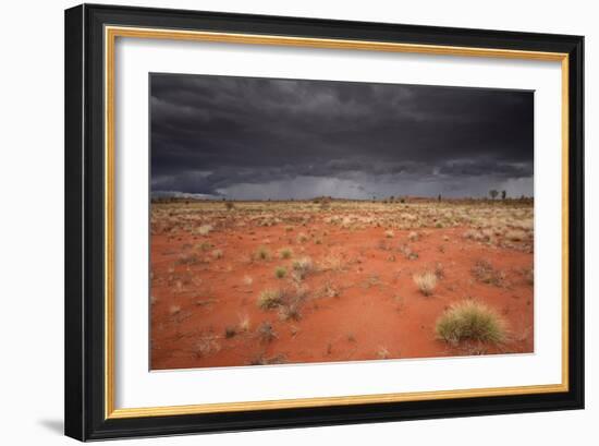 Storm Clouds Over Desert-Robbie Shone-Framed Photographic Print