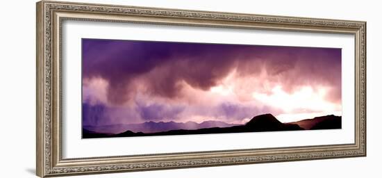 Storm Clouds over Mountains, Sonoran Desert, Arizona, USA-null-Framed Photographic Print