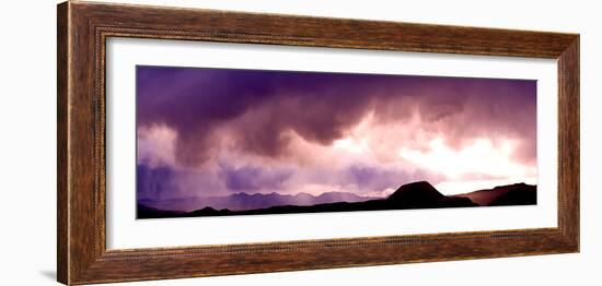 Storm Clouds over Mountains, Sonoran Desert, Arizona, USA-null-Framed Photographic Print