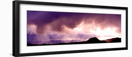 Storm Clouds over Mountains, Sonoran Desert, Arizona, USA-null-Framed Photographic Print