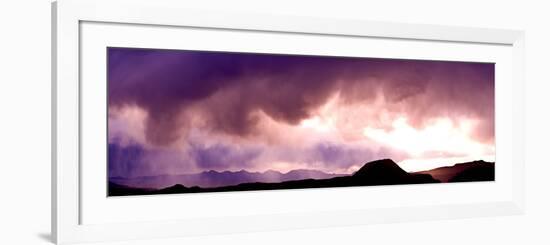 Storm Clouds over Mountains, Sonoran Desert, Arizona, USA-null-Framed Photographic Print