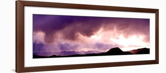 Storm Clouds over Mountains, Sonoran Desert, Arizona, USA-null-Framed Photographic Print