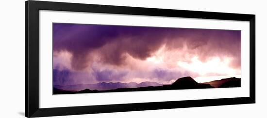 Storm Clouds over Mountains, Sonoran Desert, Arizona, USA-null-Framed Photographic Print