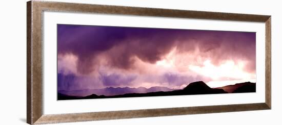 Storm Clouds over Mountains, Sonoran Desert, Arizona, USA-null-Framed Photographic Print