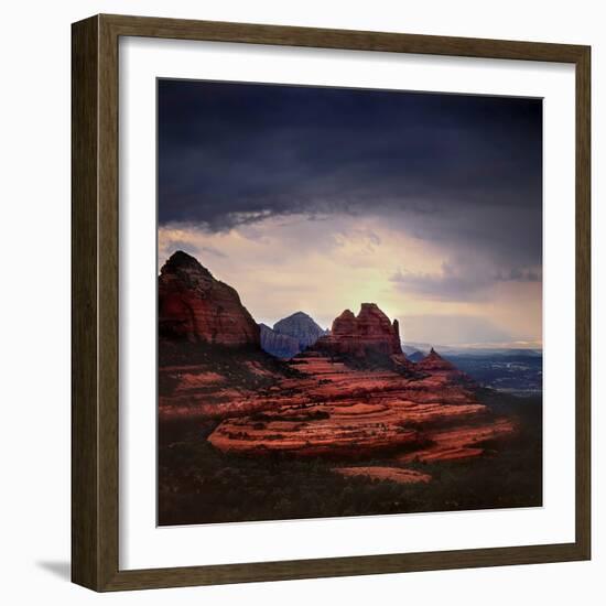 Storm Clouds over Sedona-Jody Miller-Framed Photographic Print