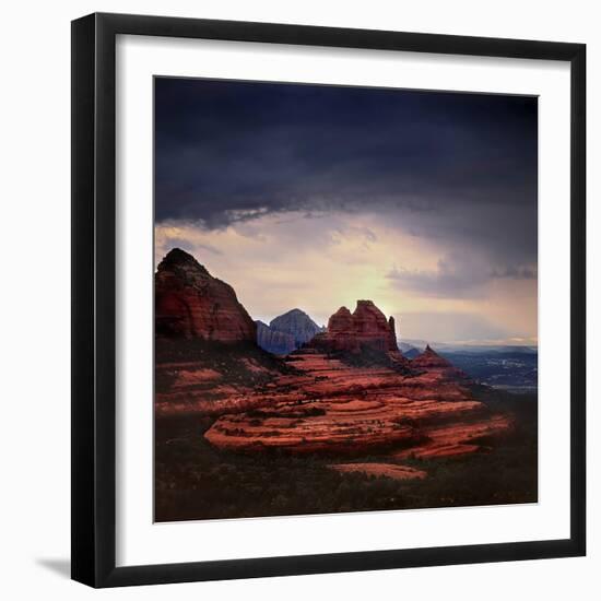 Storm Clouds over Sedona-Jody Miller-Framed Photographic Print