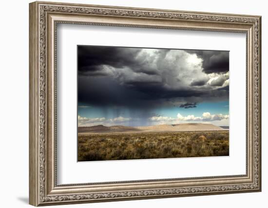 Storm clouds passing over desert, Karoo, South Africa-Paul Williams-Framed Photographic Print