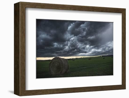 Storm coming into the field-Michael Scheufler-Framed Photographic Print