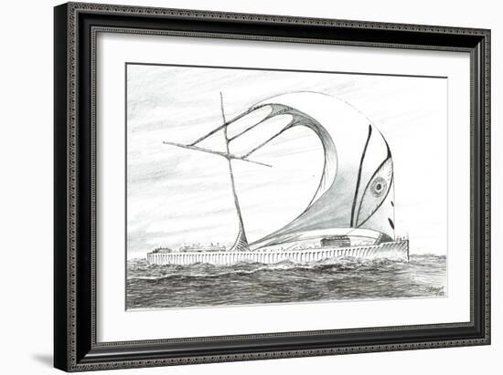 Storm Creators Balintang Channel, 2023, (Ink and Pencil on Paper)-Vincent Alexander Booth-Framed Giclee Print