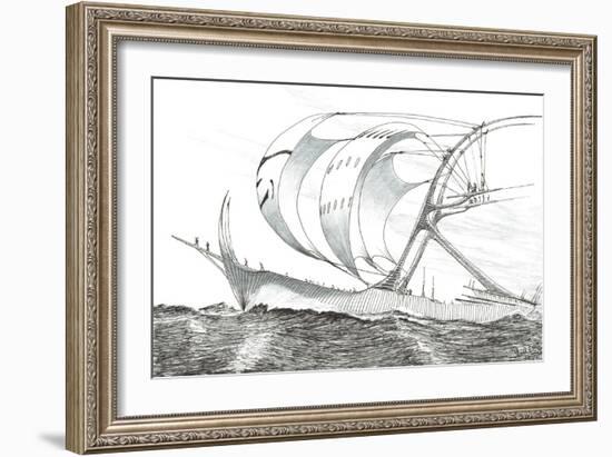 Storm Creators Cape Fear, 2023, (Ink and Pencil on Paper)-Vincent Alexander Booth-Framed Giclee Print