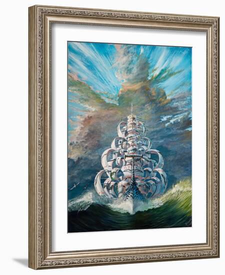 Storm Creators Gulf of Riga, 2023, (Oil on Canvas)-Vincent Alexander Booth-Framed Giclee Print