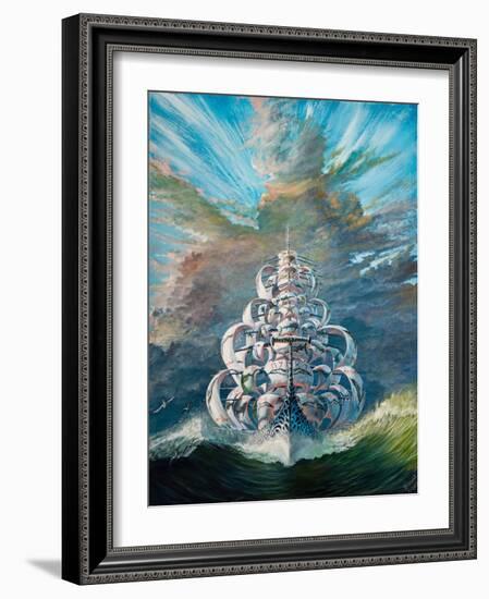 Storm Creators Gulf of Riga, 2023, (Oil on Canvas)-Vincent Alexander Booth-Framed Giclee Print