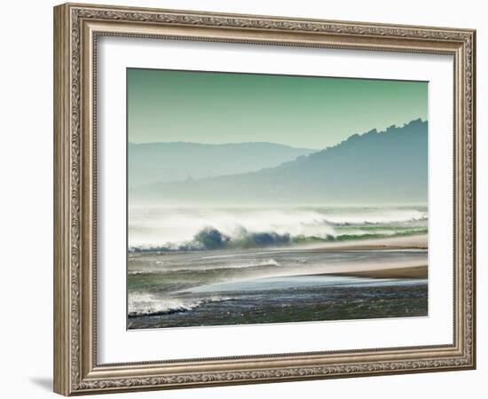 Storm Force Levante Winds Blowing Tops of Waves, Estrecho Natural Park, Los Lanses Beach, Spain-Giles Bracher-Framed Photographic Print