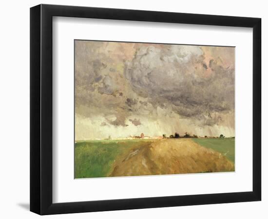 Storm in Delft-Fritz Thaulow-Framed Giclee Print