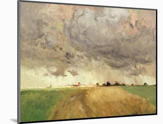 Storm in Delft-Fritz Thaulow-Mounted Giclee Print