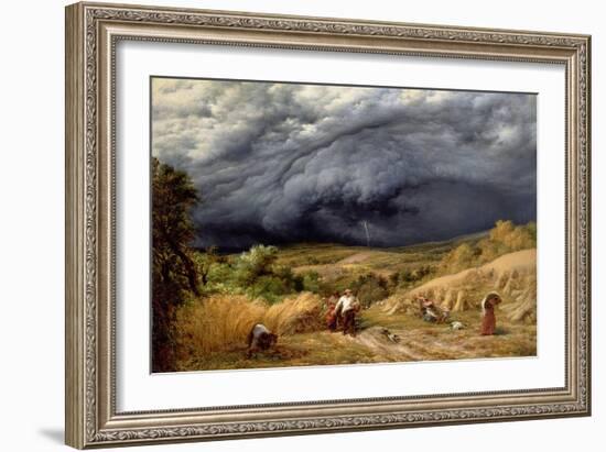 Storm in Harvest, 1856-John Linnell-Framed Giclee Print