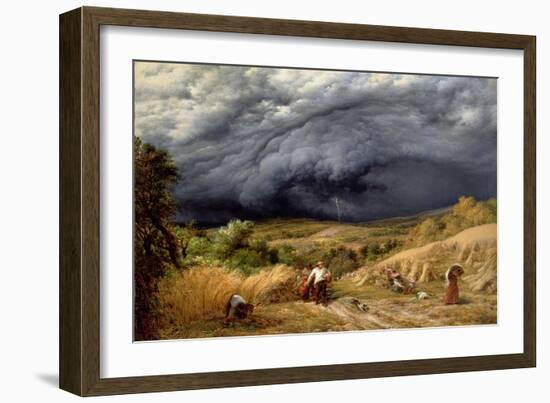Storm in Harvest, 1856-John Linnell-Framed Giclee Print