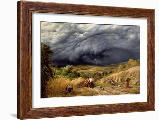 Storm in Harvest, 1856-John Linnell-Framed Giclee Print