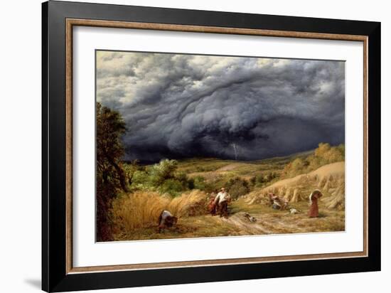 Storm in Harvest, 1856-John Linnell-Framed Giclee Print