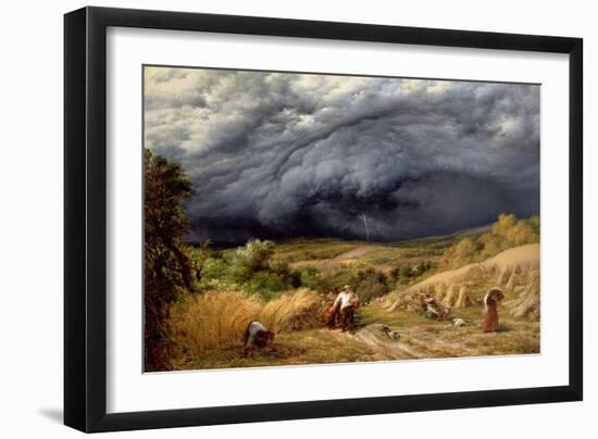 Storm in Harvest, 1856-John Linnell-Framed Giclee Print