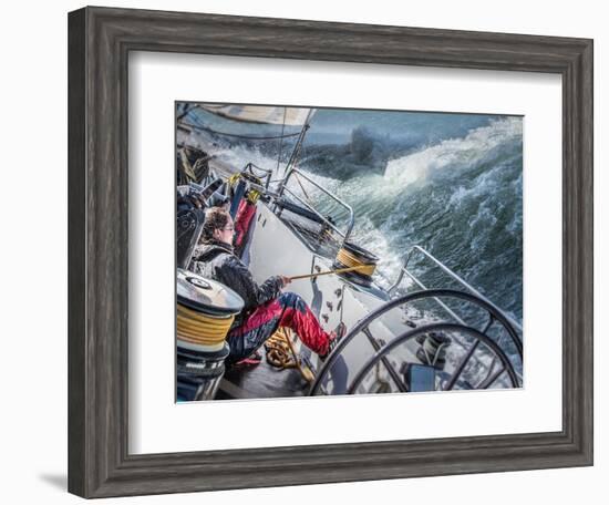 Storm in San Francisco Bay-Michael Delman-Framed Photographic Print