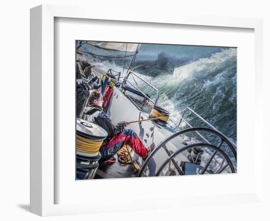 Storm in San Francisco Bay-Michael Delman-Framed Photographic Print