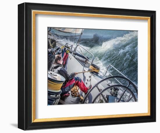 Storm in San Francisco Bay-Michael Delman-Framed Photographic Print