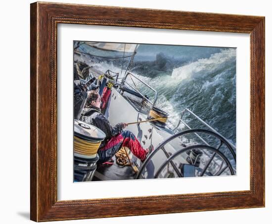 Storm in San Francisco Bay-Michael Delman-Framed Photographic Print