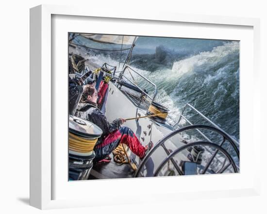 Storm in San Francisco Bay-Michael Delman-Framed Photographic Print