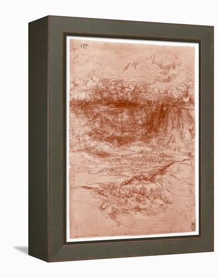 Storm in the Alps, C1503-1505-Leonardo da Vinci-Framed Premier Image Canvas