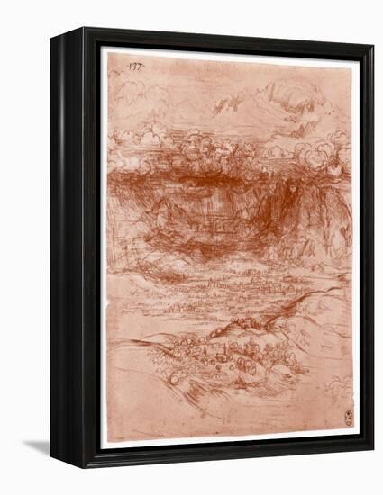 Storm in the Alps, C1503-1505-Leonardo da Vinci-Framed Premier Image Canvas