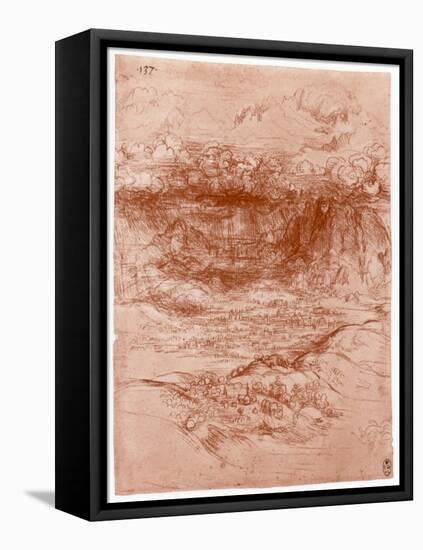 Storm in the Alps, C1503-1505-Leonardo da Vinci-Framed Premier Image Canvas