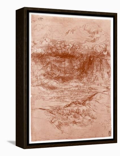 Storm in the Alps, C1503-1505-Leonardo da Vinci-Framed Premier Image Canvas