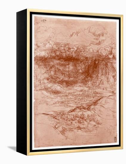 Storm in the Alps, C1503-1505-Leonardo da Vinci-Framed Premier Image Canvas