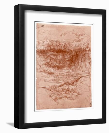 Storm in the Alps, C1503-1505-Leonardo da Vinci-Framed Giclee Print