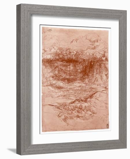 Storm in the Alps, C1503-1505-Leonardo da Vinci-Framed Giclee Print