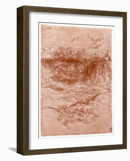 Storm in the Alps, C1503-1505-Leonardo da Vinci-Framed Giclee Print