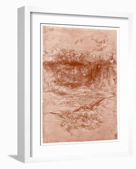 Storm in the Alps, C1503-1505-Leonardo da Vinci-Framed Giclee Print