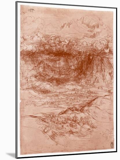 Storm in the Alps, C1503-1505-Leonardo da Vinci-Mounted Giclee Print