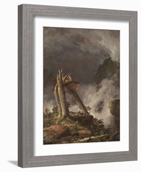 Storm in the Mountains, 1847 (Oil on Canvas)-Frederic Edwin Church-Framed Giclee Print