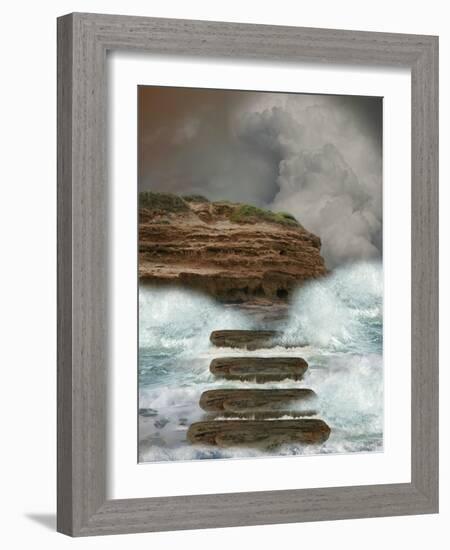 Storm In The Ocean-justdd-Framed Art Print