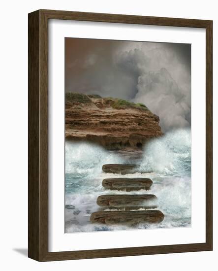 Storm In The Ocean-justdd-Framed Art Print