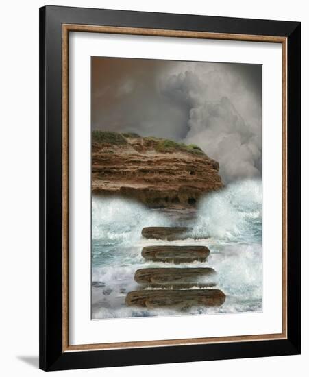 Storm In The Ocean-justdd-Framed Art Print