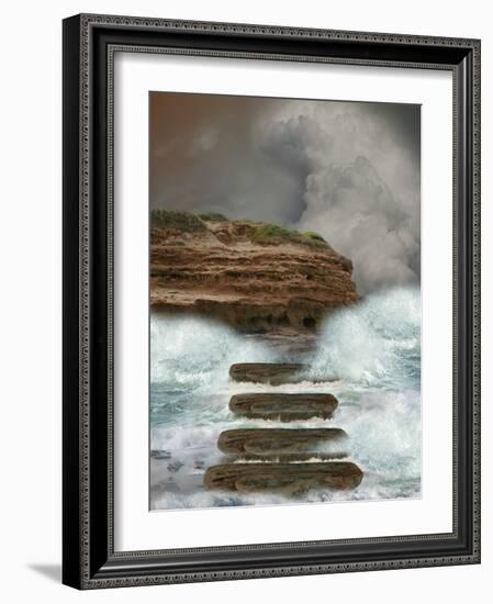 Storm In The Ocean-justdd-Framed Art Print