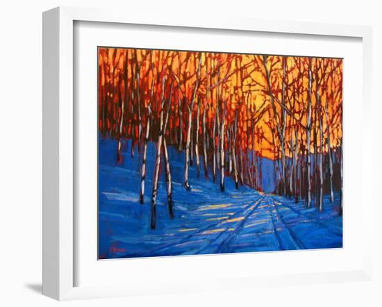 Storm King Mountain in the Snow-Patty Baker-Framed Art Print