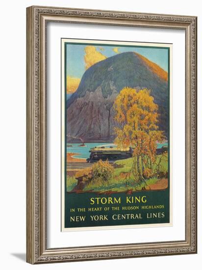 Storm King, New York Train Route-null-Framed Art Print