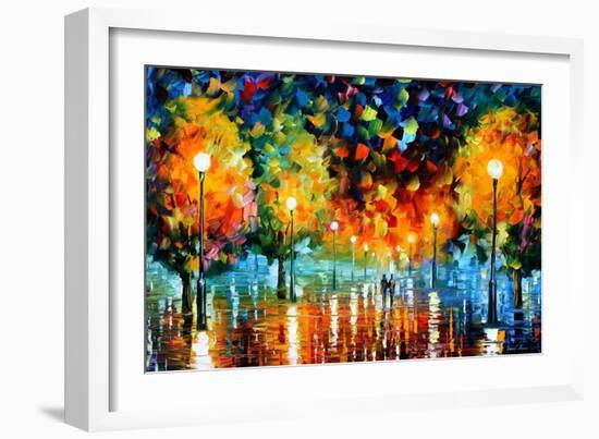 Storm Of Happiness-Leonid Afremov-Framed Art Print