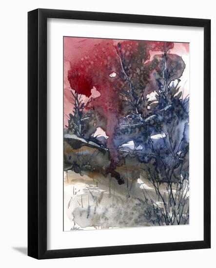 Storm Of Red-null-Framed Giclee Print