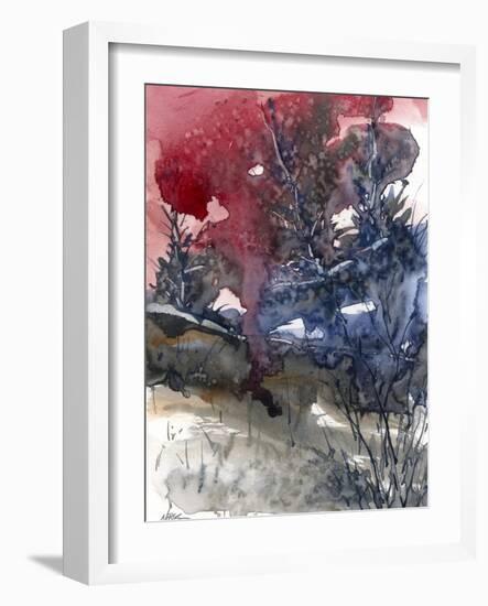 Storm Of Red-null-Framed Giclee Print